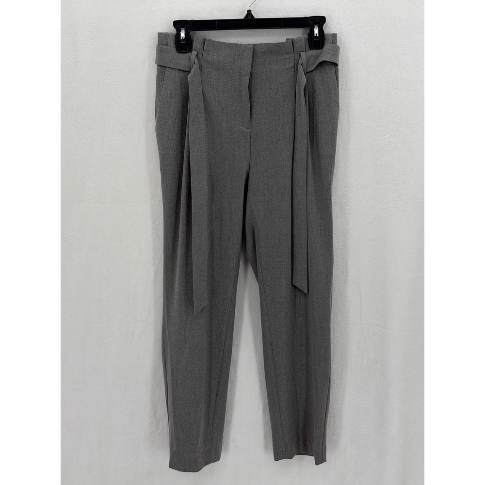 Ann Taylor LOFT Pants Womens Small Gray Paperbag Waist Tapered Ankle Office‎ NWT